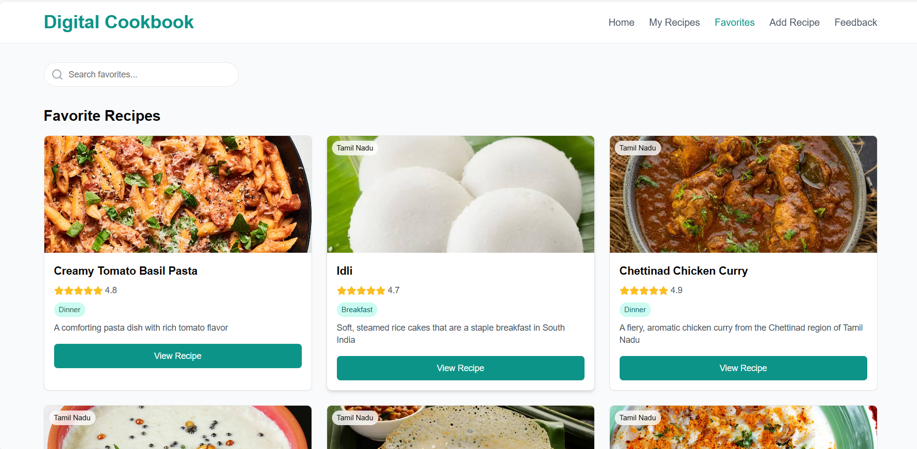 Digital Cookbook